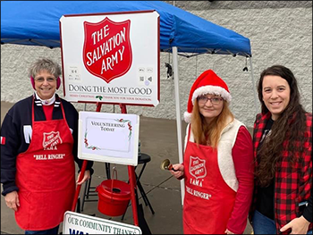employees volunteering with The Salvation Army